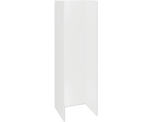 Obdĺžnikový sprchovací kút bez vaničky.