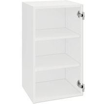 Biela kuchynská závesná skrinka s tromi policami