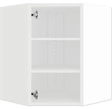 Biela závesná skrinka s tromi úložnými priehradkami