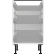 Biela spodná kuchynská skrinka s tromi zásuvkami