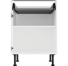 Biela kuchynská spodná skrinka s výsuvom a nožičkami