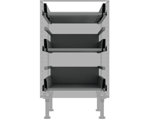 Výsuvný systém pre zásuvky v kuchynskej linke