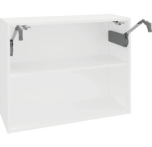 Biela závesná skrinka s policou a kovaním