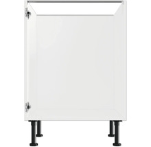 Biela skrinka pod umývadlo s čiernymi nožičkami