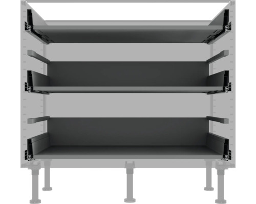 Kuchynská skrinka s tromi zásuvkami