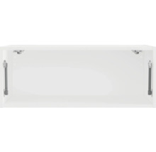 Vnútorný pohľad na bielu závesnú skrinku s plynovými tlmičmi