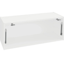 Biela závesná skrinka bez dverí s plynovou pružinou