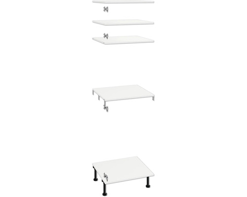 Tri biele umývadlá do kúpeľne s rôznymi typmi uchytenia.