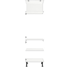 Biele umývadlo s čiernym rámom