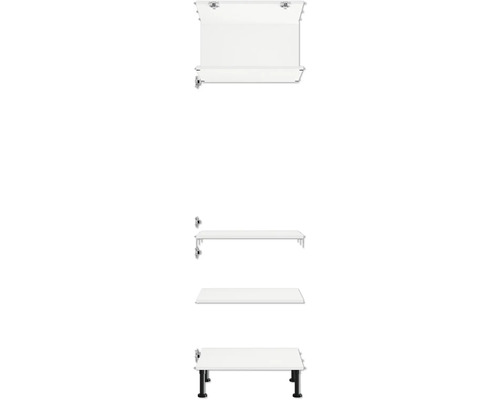 Biele umývadlo s čiernym rámom