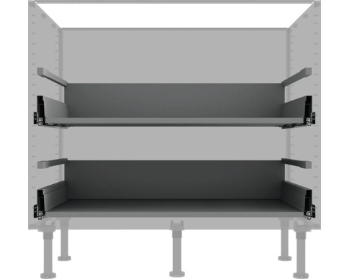 Sivá vložka do zásuvky pre kuchynskú skrinku