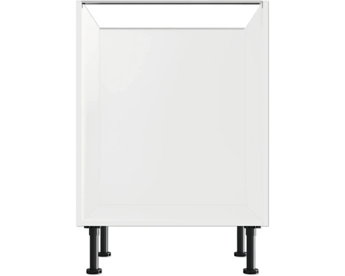 Spodná skrinka kuchynského nábytku s čiernymi nožičkami