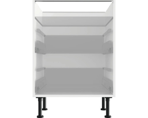 Prázdna kuchynská spodná skrinka s nožičkami