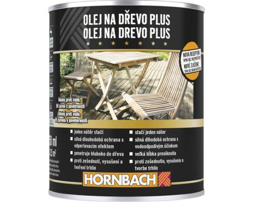 Plechovka oleja na drevo Plus pre exteriér