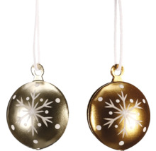 Dva prívesky na vianočné gule so vzorom snehovej vločky