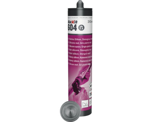 Akkit 604 Kamenná sivá matný silikón kartuša, 310ml