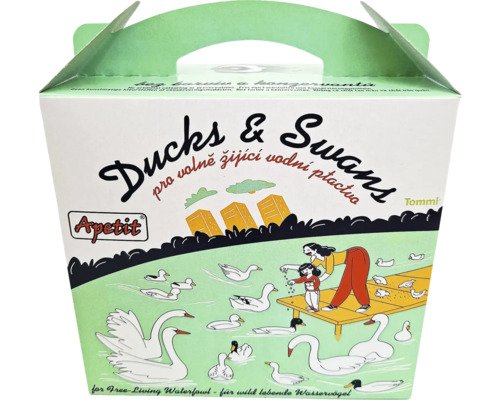 Krmivo pre kačice a labute Apetit Ducks & Swans 500g Balíček krmiva pre kačice a labute pre voľne žijúce vodné vtáctvo