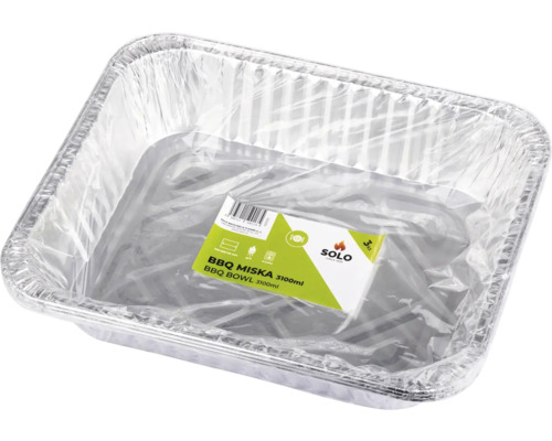 Grilovacia alu miska SOLO 31,8 cm x 6,3 cm hliník Hliníková grilovacia miska s objemom 3100 ml, balená