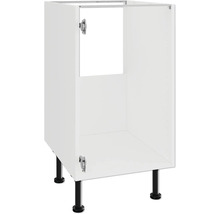 Kuchynská spodná skrinka s čiernymi nohami a pántmi