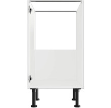 Kuchynská spodná skrinka s otvorenými dverami a nastaviteľnými nohami