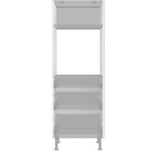 Otvorená kúpeľňová skrinka s tromi policami