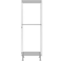 Kovový regál s policou a šatníkovou tyčou