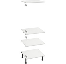 Montážne príklady umývadla s konzolami, polostĺpmi a nožičkami