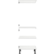 Kúpeľňová skrinka pod umývadlo so štyrmi úrovňami a čiernymi nohami