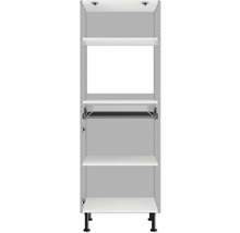 Regálový systém s niekoľkými policami a výškovo nastaviteľnými nohami