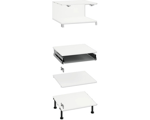 Súprava nábytku so zásuvkou a nožičkami na vlastnú montáž