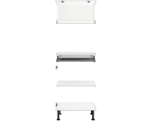 Kúpeľňový nábytok s umývadlovou doskou a závesným kovaním