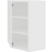 Biela závesná skrinka s tromi priehradkami