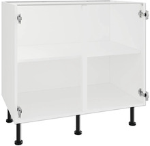 Spodná skrinka s dvoma priehradkami a čiernymi nohami