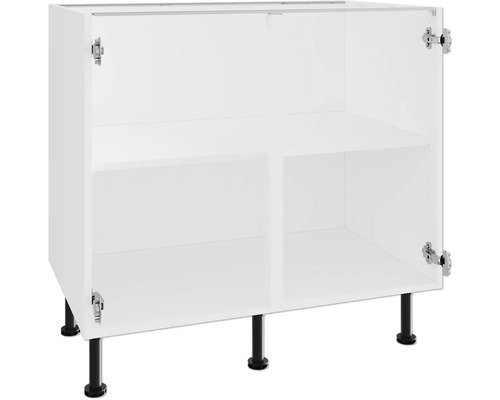 Spodná skrinka s dvoma priehradkami a čiernymi nohami