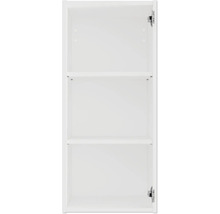 Otvorená biela závesná skrinka s dvoma policami