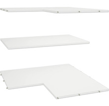 Tri biele police rôznych tvarov