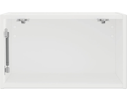 Vnútorný pohľad na bielu kuchynskú skrinku s upevnením