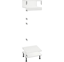 Závesná lišta skrine s montážnymi prvkami pre závesné skrine