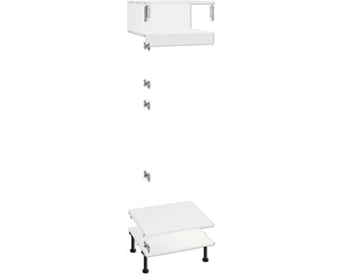 Závesná lišta skrine s montážnymi prvkami pre závesné skrine