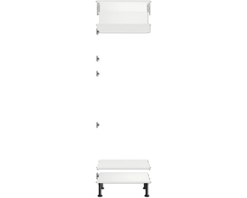 Kuchynská spodná skrinka s nožičkami a policami