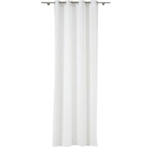 Biely záves s krúžkami na záclonovej tyči