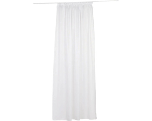 Záclona s pútkami Baixa biela 140x260cm Biely sprchový záves s riasiacou páskou