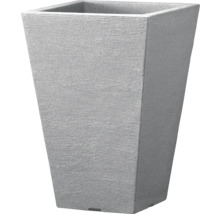 Sivý kvetináč štvorcového tvaru