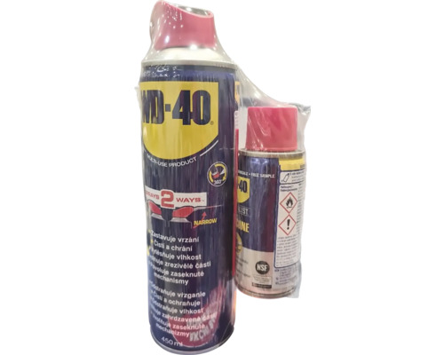 Univerzálne mazivo Smart Straw WD-40 450ml + Čistič kontaktov WD S 250ml Multifunkčný prípravok WD-40 s prídavnou vzorkou