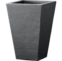 Sivý, štvorcový kvetináč