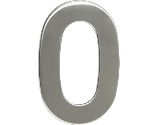 Nerezové číslo 0 v plochom „2D“ prevedení RN.95L.0.N Číslo domu nula z kovu