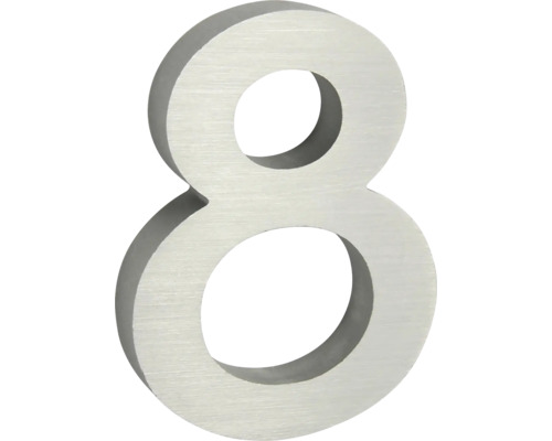Číslo domu 8 z nehrdzavejúcej ocele
