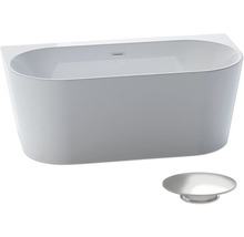 Voľne stojaca vaňa s ochranou proti pretečeniu a vypúšťacou súpravou