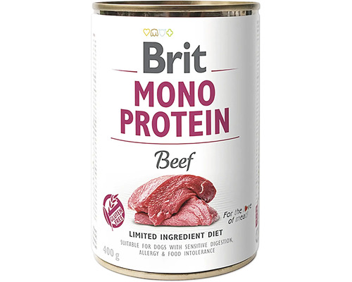 Konzerva pre psov Brit Mono Protein Beef 400 g (5+1) Brit Mono Protein Hovädzia konzerva pre psov