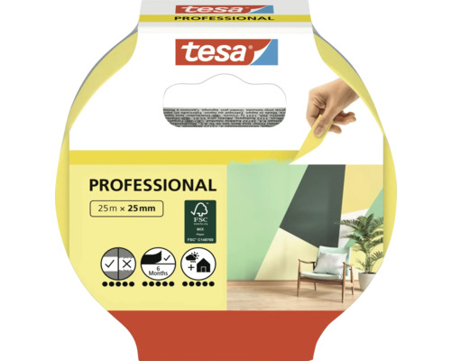 Tesa Professional maskovacia páska, 25 mm x 25 m